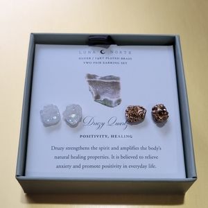 Silver 14 k plated brass earrings